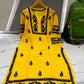 Women’s Embroidered Kurti | Floral Thread Work Straight Kurta with Designer Border