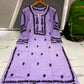 Women’s Embroidered Kurti | Floral Thread Work Straight Kurta with Designer Border
