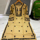 Women’s Embroidered Kurti | Floral Thread Work Straight Kurta with Designer Border