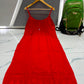 Women’s Embroidered Long Slip Dress | Floral Pattern A-Line Inner Dress