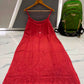 Women’s Embroidered Long Slip Dress | Floral Pattern A-Line Inner Dress