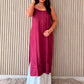 Women’s Embroidered Long Slip Dress | Floral Pattern A-Line Inner Dress