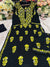 Women’s Black Embroidered Kurta Pant Set | Floral Thread Work Ethnic Co-ord Set