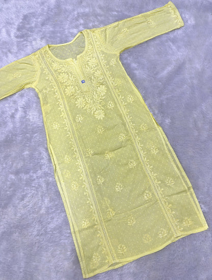 Women’s Floral Embroidered Straight Kurta