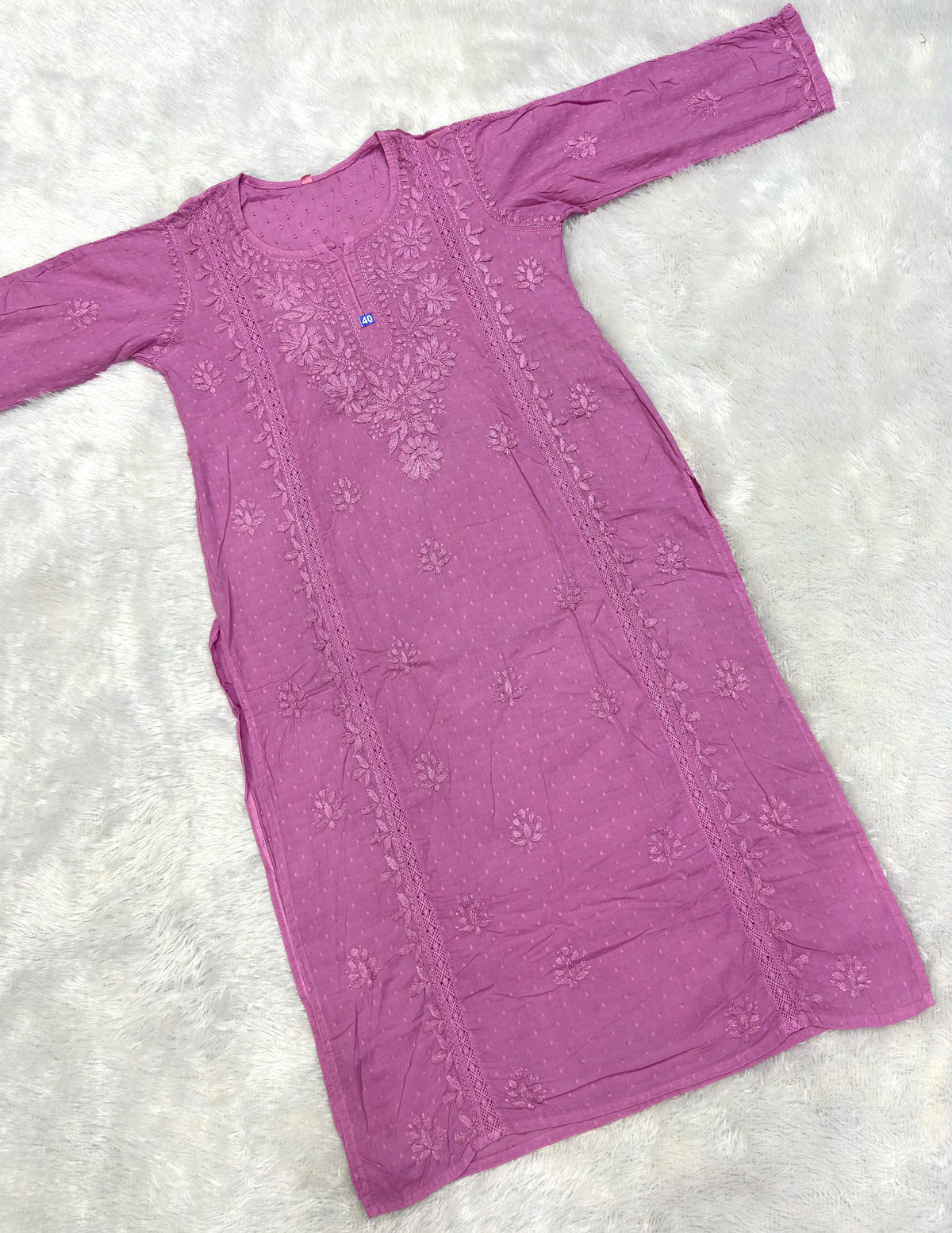 Women’s Floral Embroidered Straight Kurta