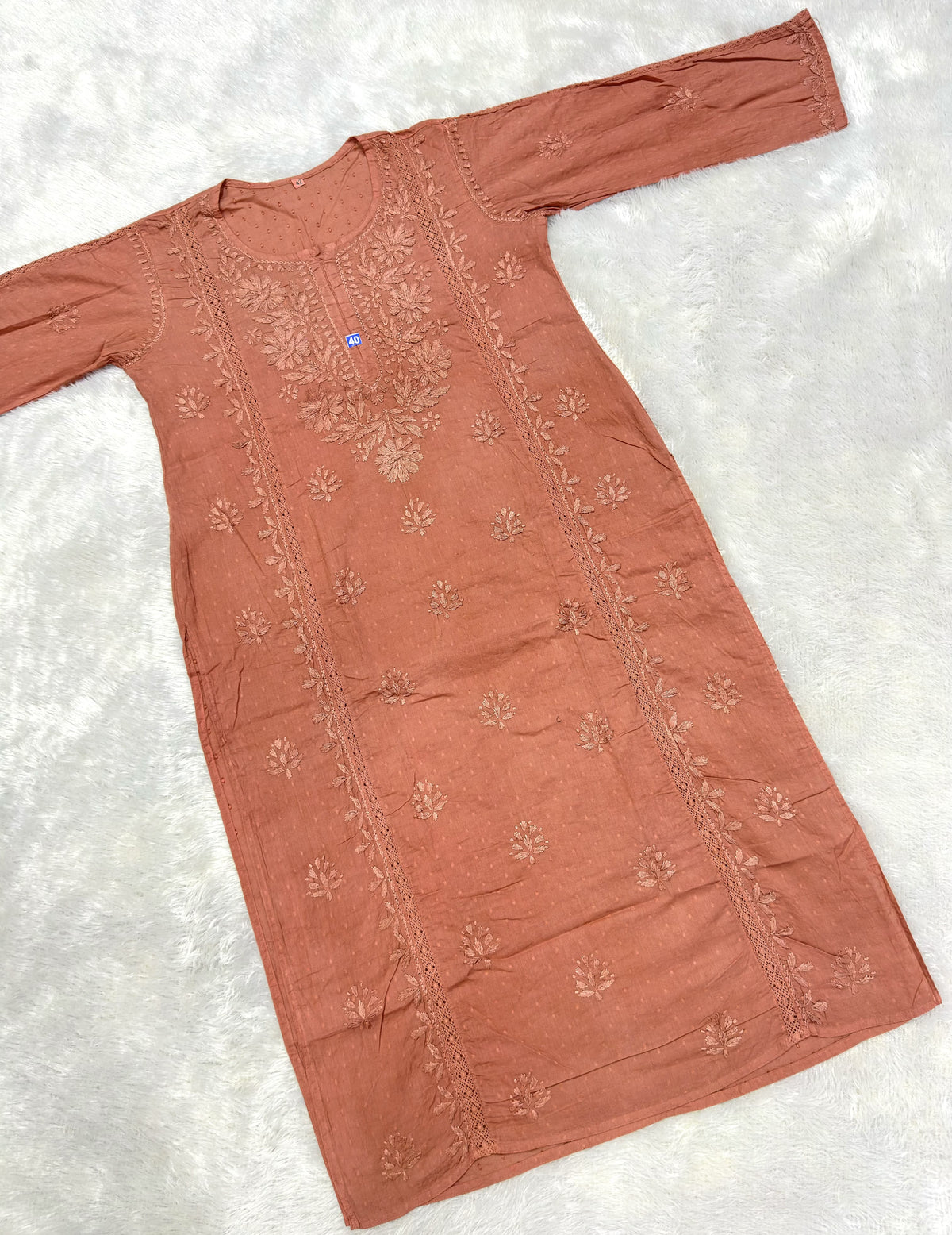 Women’s Floral Embroidered Straight Kurta