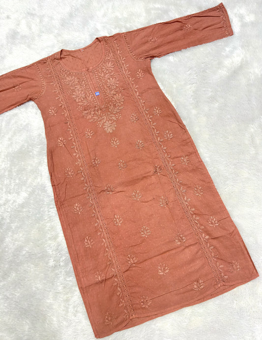 Women’s Floral Embroidered Straight Kurta