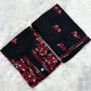 Black Lucknowi Chikankari Cotton Kurta & Pant Set with Dual-Tone Floral Embroidery