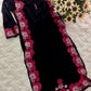 Black Floral Embroidered Kurta for Women