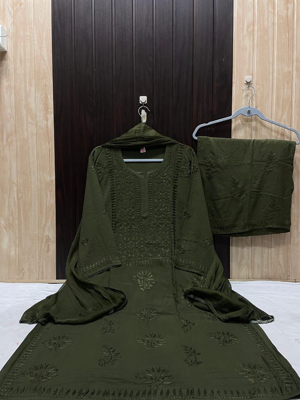 Women’s Floral Embroidered 3-Piece Kurta Set with Dupatta