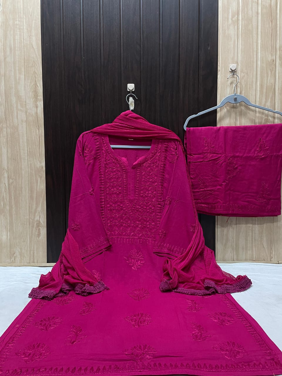 Women’s Floral Embroidered 3-Piece Kurta Set with Dupatta