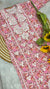 Handcrafted Floral Printed Cotton Long Kurta with White Chikankari Embroidery