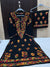 Women’s Black Floral Embroidered Anarkali Suit Set | Multicolor Thread Work Kurta with Pant