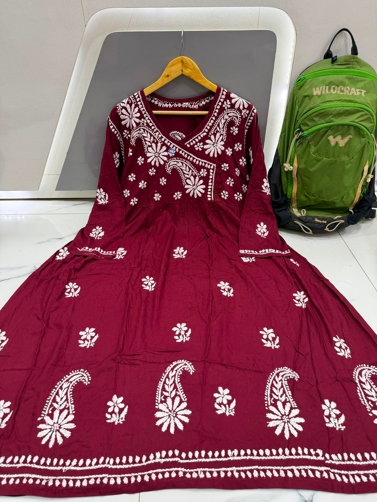 Women’s Floral Embroidered Anarkali Kurta