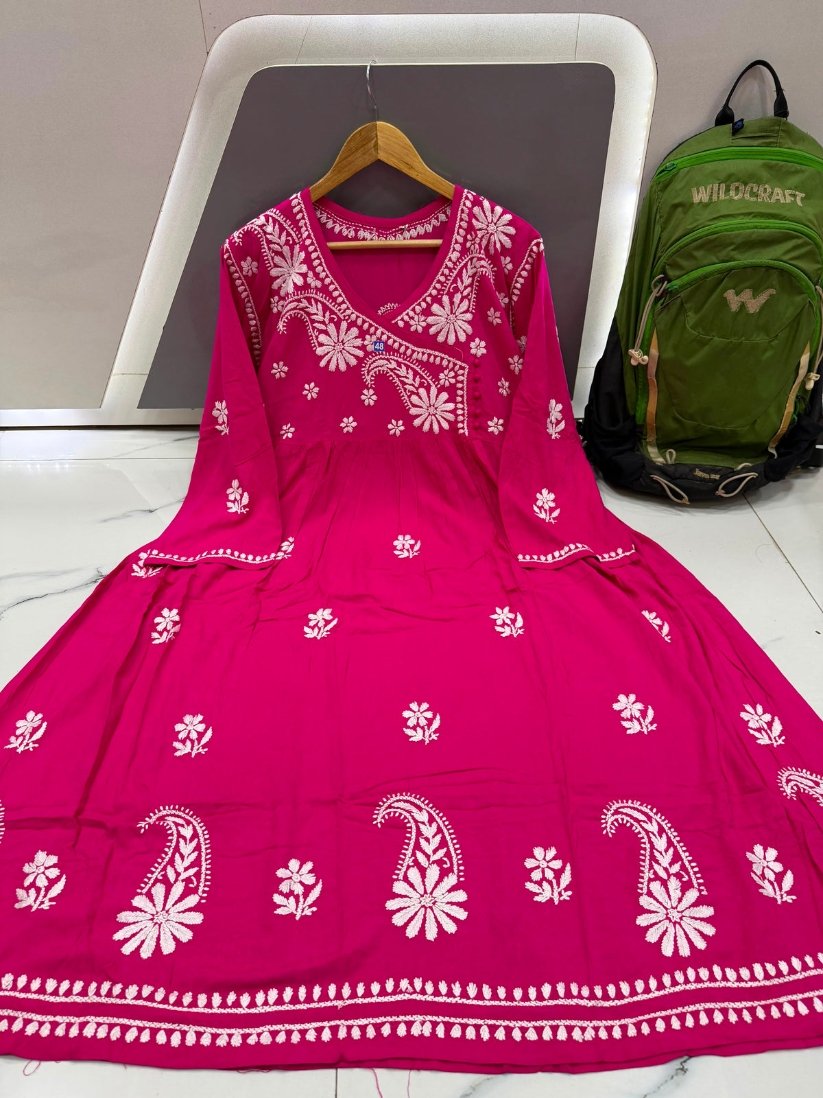 Women’s Floral Embroidered Anarkali Kurta