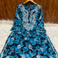 Women’s Black Floral Printed Embroidered Kurta