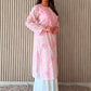 Handcrafted Lucknowi Chikankari Floral Printed Cotton Long Kurta