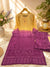 Handcrafted Lucknowi Chikankari Viscose Silk Kurta & Pant Set | Ombre & Solid Festive Suit