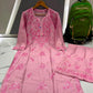 Women’s Floral Embroidered 3-Piece Suit Set | Cotton-Style Kurta, Bottom & Dupatta