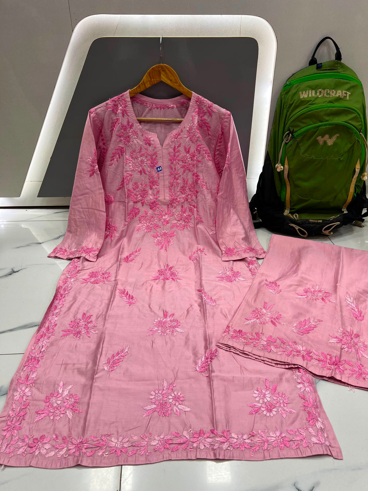 Women’s Floral Embroidered 3-Piece Suit Set | Cotton-Style Kurta, Bottom & Dupatta