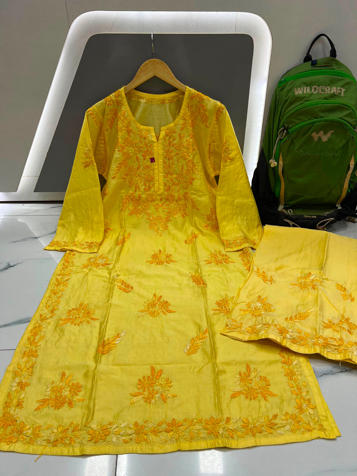 Women’s Floral Embroidered 3-Piece Suit Set | Cotton-Style Kurta, Bottom & Dupatta