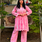Women’s Floral Embroidered Anarkali Kurta Set with Pants