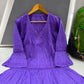 Women’s Flared Embroidered Kurta with Bell Sleeves