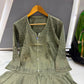 Women’s Flared Embroidered Kurta with Bell Sleeves