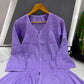 Women’s Flared Embroidered Kurta with Bell Sleeves