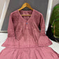 Women’s Flared Embroidered Kurta with Bell Sleeves